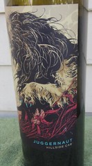 Large JUGGERNAUT WINE CO Dark Green 300cl/3L BOTTLE 2017 Hillside Cabernet 19&Prime;