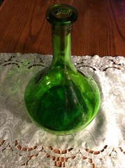 Lovely Empty Vintage Unique Round Bottom Bottle Without Cork.