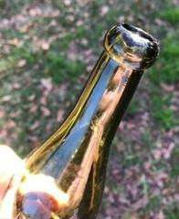 Antique Emerald Green Glass Turn-Molded Bottle Appx 8.25&Prime; Tall