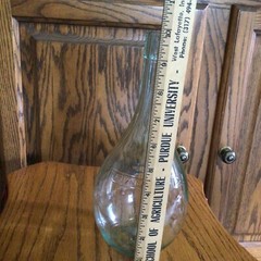 Vintage Vino D Italia Glass Bottle Clear Aqua 1 Quart