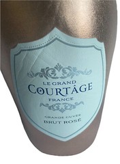 Le Grand COURTAGE FRANCE Wine 750ml holder sleeve / jacket pink shiny NEW !