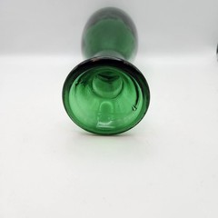 Vintage Misura Italy Green Glass 8&Prime; Carafe Vase Wine Bottle Decanter Brevettata
