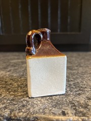 Meier’s Square Stoneware 2 Oz Mini Jug BlackBerry Wine With Paper Label