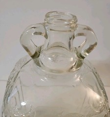 Antique Ball Wine 1920s Art Deco Style Two Fingered Handle Glass 1 Gallon Grapes