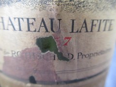 1937 Chateau Lafite Rothschild & 1955 Chateau Palmer Medoc Empty Wine Bottles dl