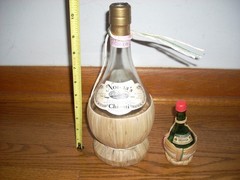 Lot of 2 Vintage Wine Bottles Italy Nonna’s Chianti and I L Ruffino Both Empty.