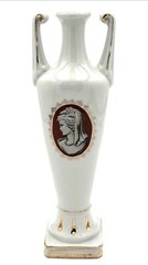 VTG MCM F. lli Marchi Brescia Wine Bottle Vase Hand Painted In Italy 12&Prime; T