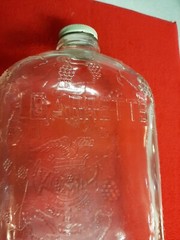 Garrett&rsquo;s American Wines 1/2 Gal Bottle Embossed Grapes & Eagle 10&Prime; tall Vintage