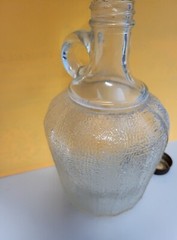 Vintage Glass Jug, Wine Jug? Small with handle, beautiful piece see pictures!