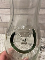 Embossed Since 1852 Glass Wine Milk Juice Carafe 9 5/8&Prime; Tall
