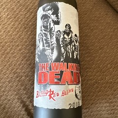 Empty Wine Bottle From 2016 “The Walking Dead” Blood Red Blend
