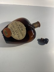 Vintage CREAM SHERRY Heart Shaped Paul Masson California Wine Bottle Empty