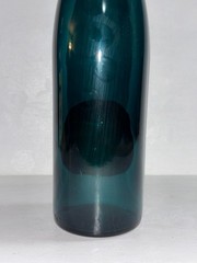 Ferdinand Pieroth German Wine Bottle 1979 Empty Blue Glass Vtg Collectible