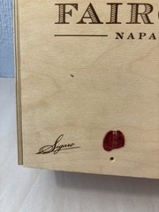 Fairchild Napa Valley Empty Wood Wine Box with Dividers 12” by 13” Storage