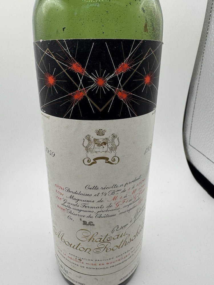 Original Keith Haring labeled 1988 Chateau Mouton Rothschild /EMPTY BOTTLE