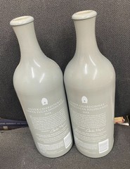 Ceramic Wine Bottles Empty Silver Unoaked Chardonnay Mer Soleil 2011 750ml – (2)