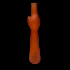 13” Tall Moselland Riesling Wine RED HAPPY CAT COLLECTIBLE EMPTY BOTTLE