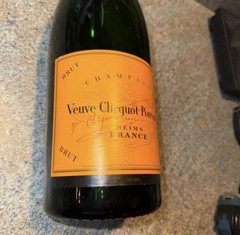 RARE DISPLAY LARGE Veuve Clicquot Champagne Empty Wine Bottle CORKED 19”