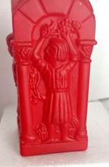 Rare Vintner Bottles / Wine Making Scenes in High Relief 8 3/4&Prime; Flashed Glass