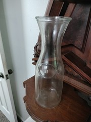 Vintage Paul Masson 10.5&Prime;Glass Wine Carafe Embossed