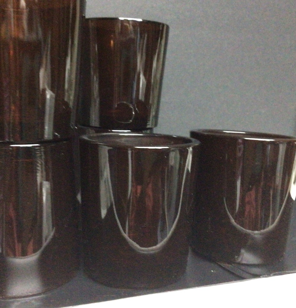 Unique Repurposed Wine Bottles, Amber Glass Votives/Holders/ Containers
