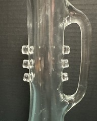 Vintage Pyramid Winery ? Trumpet Horn Shaped Clear Glass Decanter 14” Tall