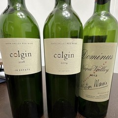 Colgin IX Estate 2014 & 2018 + Dominus 2012 Empty Wine Bottles 750 mL