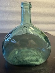 Vintage Dalmau Hermanos Wine Bottle Green Glass Spanish Made in Spain 6.5” Tall