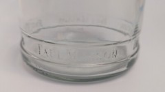2 Vintage 1L Glass Carafes- Paul Masson & Fleur De Lis Stamp W/Rope Bottom