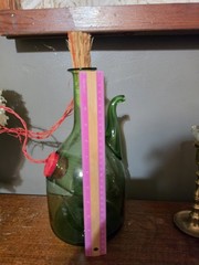Vintage Green Glass Wine Bottle Decatur With Ice Chamber