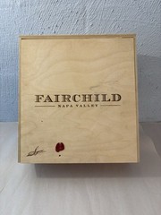 Fairchild Napa Valley Empty Wood Wine Box with Dividers 12” by 13” Storage