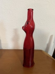 Moselland Riesling Tall Red Cat Wine Bottle