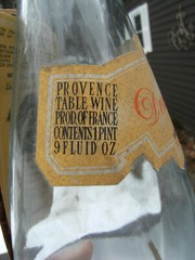 Vintage, Domaines Ott, 75 cl. wine bottle(empty) with tag and wine map. 1969