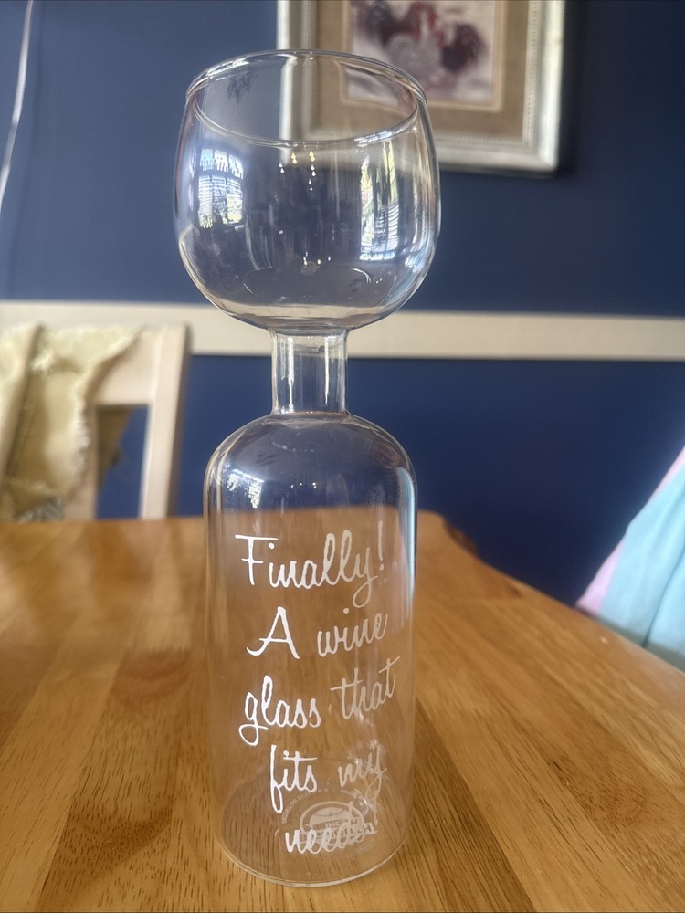 Big Mouth Wine clear blown glass Finally a Wine glass that fits my needs B604
