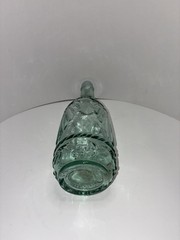Vintage Green Clear Glass Wine Bottle 11 1/2”