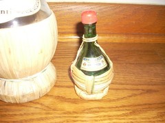 Lot of 2 Vintage Wine Bottles Italy Nonna’s Chianti and I L Ruffino Both Empty.