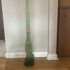 Vintage Italian Chianti 44” Tall Green Wine Bottle Women Empty