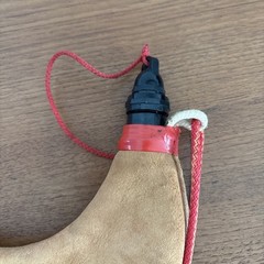 Las Tres Z.Z.Z. Pamplona España Canteen Handmade Curved Goat Leather 1 Liter