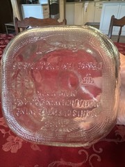 Vintage-57-Manischewitz Clear Half Gallon Wine Bottle,New York,USA(empty)(JU12A)
