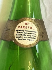 Vintage André Cold Duck 4/5 Quart Green Glass Wine Bottle Modesto CA