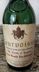 1950&rsquo;s Vintage Courvouiser French Cognac empty bottle France Liquor