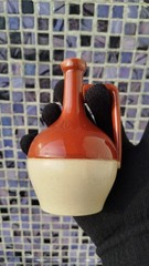 Decor Antique ceramic bottle from World War I, French Bordeaux, 1900s, Bardinet