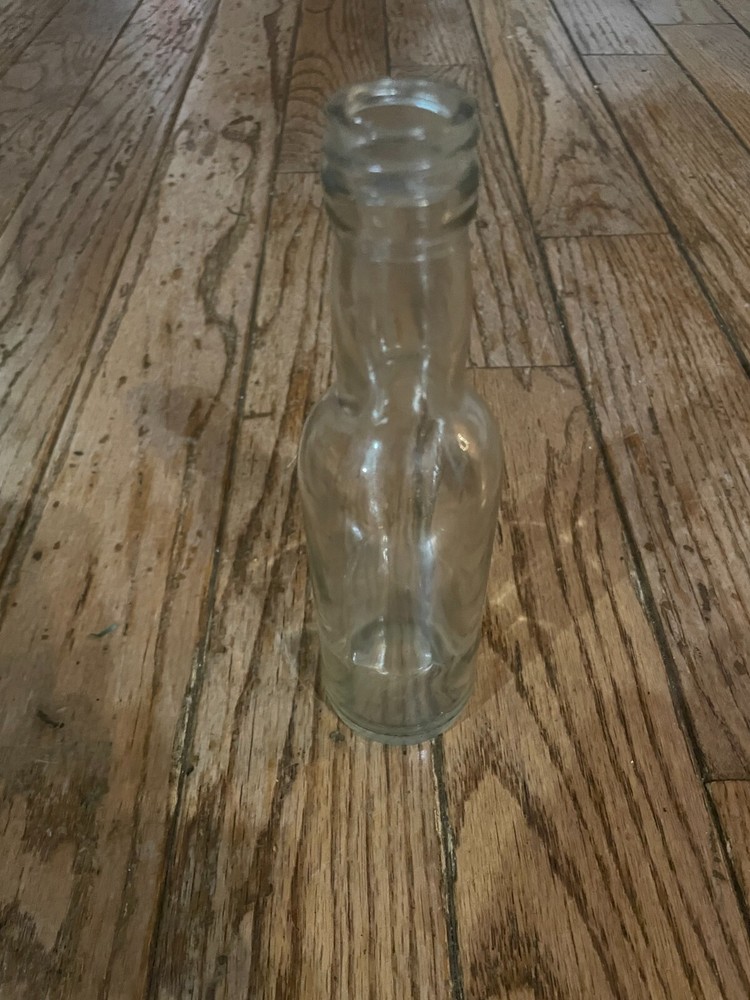 Vintage Small Clear Glass 2/5 Pint Wine Bottle – 7 1/2&Prime; Tall – Embossed « M »