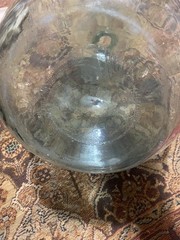 Huge Vtg Demijohn Jug Green Glass Italian Wine Bottle Mid Century MCM Carboy 20”
