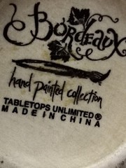 Italian Decantor By Bordeaux Hand Painted Grapevine Tabletops /&rsquo;Bordeaux &lsquo;