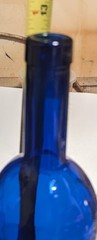 Vintage Cobalt Blue Luna 01 wine bottle VG