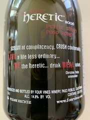 Decanter 1.5L Heretic Four Vines PasoRobles California SameDayHandling &FastUSPS