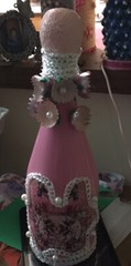 Wine bottle beautifully decorated – birthday gift suggestion