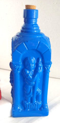 Rare Vintner Bottles / Wine Making Scenes in High Relief 8 3/4&Prime; Flashed Glass