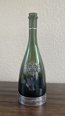 Wine Cava Bottle Empty Segura Viudas Brut Reserva Heredad W/Sterling Silver Deco